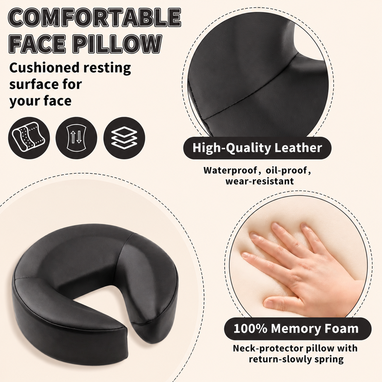 Portable Cervical Neck Massage Headrest