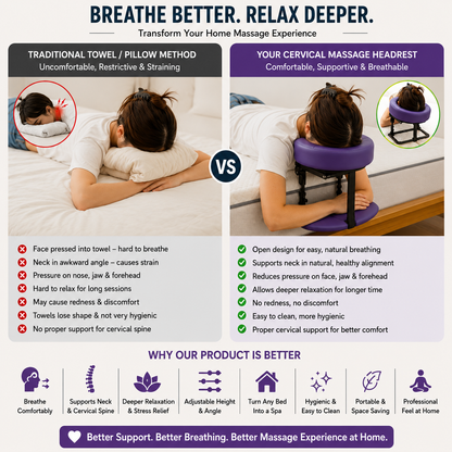 Portable Cervical Neck Massage Headrest