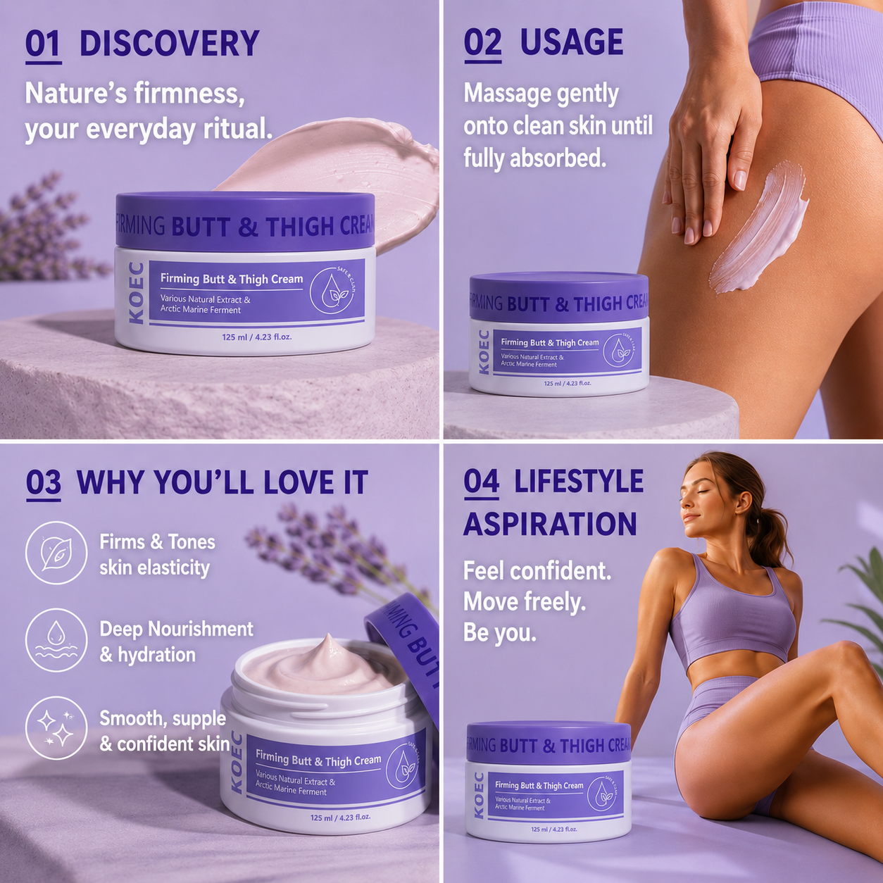 Firming Body Cream for Cellulite – Buttocks & Thighs